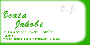 beata jakobi business card